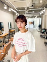 アンバー 池袋(amber)&nbsp;マッシュショート/シースルーバング/ピンクブラウン[池袋駅]