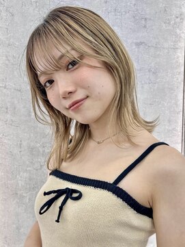 ロンドワン 三宮元町(Lond one) ミディアムレイヤー/抜きっぱなしハイトーンがお洒落!