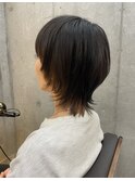 マッシュウルフ×インナーカラー