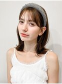 くびれヘアアプリコットオレンジ夏ヘアハイライトカラー