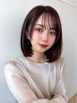 アフロート ディル(AFLOAT D'L) 小顔効果抜群！ひし形前下がりボブで上品に垢抜け 縮毛矯正