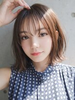 カライングドゥ(ing deux)&nbsp;大人可愛い20代30代40代黒髪前下がりひし形小顔ボブ