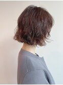 ボブパーマ髪型20代30代40代前髪あり前髪無し面長丸顔