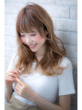 エルデ ナインズ ヘアー スタンド 川口店(elde 9's HAIR STAND) シルキーチョコレート＆プリカールの大人ガーリーモードヘア