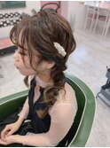 ツイン編みおろし