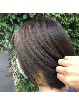 アップシーデイジー(upsy daisy) マットブラウン×バレイヤージュ×ボブ