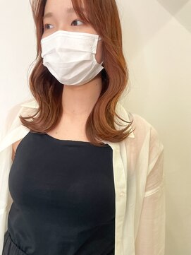 ジェム(GEM) オレンジカラー/ブリーチなし/くびれヘア