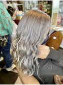 ブリーチカラー！　グレーアッシュ！
