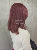 チェリーピンク×レイヤーボブ
