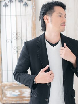 トニーアンドガイメン ホテル京阪仙台店(TONI&GUY MEN) ツーブロック刈り上げ黒髪バーバースタイルc