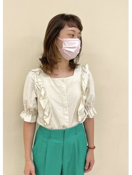 ルッツ(Lutz. hair design) マッシュウルフ＋イヤリングカラー【犬山良慈】