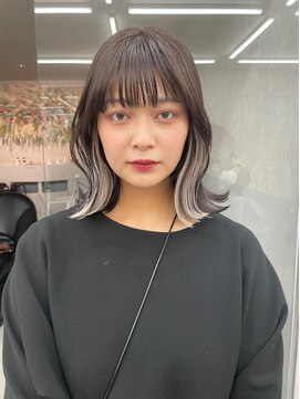 ロンド マーレ 天神大名店(Lond mare) グレージュカラー/ココアベージュ/黒髪カタログ/福岡顔周り