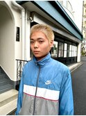 メンズ　スパイキーショート　ホワイトベージュ