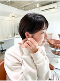 黒髪ショート/ピュアショート/耳掛けショート