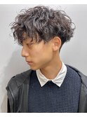 刈り上げマッシュ×無造作パーマ