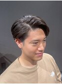 ビジネスツーブロック フェザーパーマ かきあげアップバング