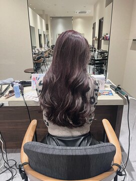 ジアン バイ ミルボン 西宮ガーデンズプラス(GIEN by milbon) 大人のくびれヘア/顔まわりカット/ピンクラベンダー/巻き髪