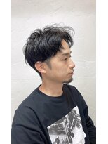 エメック オブ ヘアー(Emec of Hair)&nbsp;センターパート　ハンサムショート　モテる黒髪　パーマ