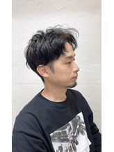 エメック オブ ヘアー(Emec of Hair) センターパート　ハンサムショート　モテる黒髪　パーマ