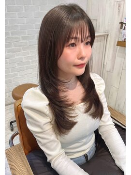 レイラバイアフロート 吉祥寺(Lila by afloat) 韓国ヘア/ロングレイヤー/シャギーレイヤー/くすみベージュ