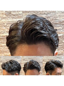 アールドボーテ 理容室(R de Beaute) ビジネス七三 ワンカールパーマスタイル  <理容室>