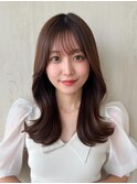 ＊20代30代40代◎大人可愛い小顔レイヤー薄め前髪くびれヘア