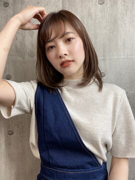 ローゼル(roselle) レイヤーミディ流しバング