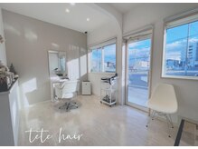 テテヘアー(tete hair)の雰囲気（一席のみでベビーカーや小さいお子様と一緒にご来店も可能です＊）