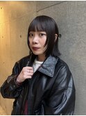 顔周りカット/ボブ/ロブ/ミディアム/ダークカラー