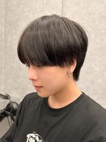 黒髪マッシュナチュラルマッシュメンズヘア韓国ツーブロック