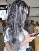 ブレイズヘアー(BLAZEhair) 【外国人風オーダー】ホワイトバレイヤージュ×ブリーチ2回