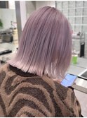 ミルクティーピンクベージュカラーハイトーンカラーダブルカラー