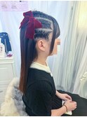 編み込み／コーンロウ／サイド三つ編み
