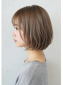 フェザーボブ×ミルクベージュ
