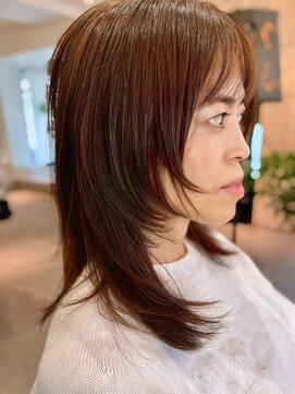 フリップビーアヴェダ(FLIP B AVEDA) 本八幡×ロングウルフ×抜け感レイヤー×オーガニックカラー