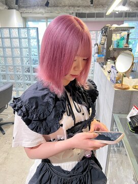 ノル 栄矢場町(nol) ペールピンク×ボブ