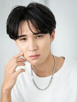 モッズヘア メン 仙台愛子駅前店(mod's hair men)&nbsp;かき上げ黒髪フェザーマッシュ刈り上げない韓国ヘアa仙台愛子