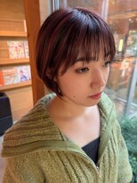 ウエストリー(WESTORY)&nbsp;ショートボブ/ピンクハイライト/メッシュ/デザインカラー/20代