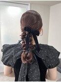ツインなローポニーアレンジ