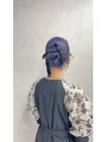 スカイ 本店(SKY)&nbsp;zuru_カチモリ×リボンアレンジ+ブルーカラー