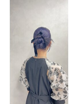 スカイ 本店(SKY) zuru_カチモリ×リボンアレンジ+ブルーカラー