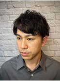 清潔感抜群のツーブロ緩めパーマ