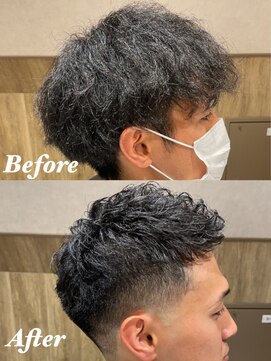 ヨシザワインク プレミアム 横浜 桜木町店(YOSHIZAWA Inc. PREMIUM) 【ヨシザワ横浜】ビフォーアフタージェットモヒカンフェード