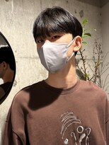 韓国風メンズシースルーマッシュダウンパーマ（表参道原宿）