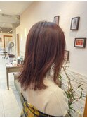 【目黒不動前】春ピンクカラー・30代ミディアムカット