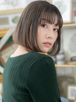 カバーヘア ブリス 戸田公園西口店(COVER HAIR bliss)&nbsp;ブラックアッシュ大人切りっぱなしボブh2戸田公園20代30代40代