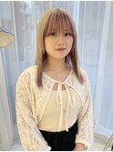 10代20代ハイトーンインナーカラーブロンド美肌カラー髪質改善