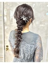 エルバイラビス 大宮(elu by lovis)&nbsp;《ゆい》編みおろし/結婚式ヘア/お呼ばれセット/フルバング