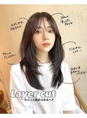レイヤーカット 小顔レイヤー 顔周りカット
