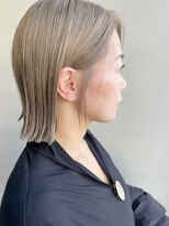 ヘアー アイス 御器所本店(HAIR ICI) 脱白髪染めオシャレブリーチ30代40代50代切りっぱなし外ハネボブ